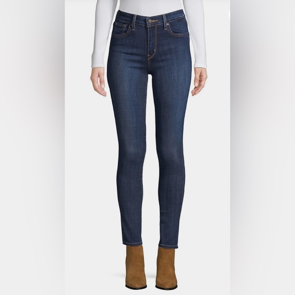 LEVI’S 721 Sz 32 Skinny High Rise Dark Wash Jeans New with Tags - Picture 1 of 10